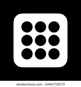 Editable vector pattern lock icon. Black, line style, transparent white background. Part of a big icon set family. Perfect for web and app interfaces, presentations, infographics, etc