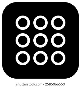 Editable vector pattern lock icon. Black, line style, transparent white background. Part of a big icon set family. Perfect for web and app interfaces, presentations, infographics, etc