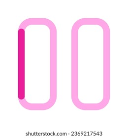 Editable vector pause button icon. Black, transparent white background. Part of a big icon set family. Perfect for web and app interfaces, presentations, infographics, etc