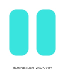 Editable vector pause button icon. Black, transparent white background. Part of a big icon set family. Perfect for web and app interfaces, presentations, infographics, etc