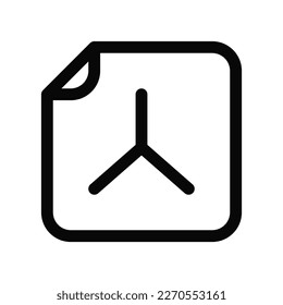 Editable vector pdf file document icon. Black, line style, transparent white background. Part of a big icon set family. Perfect for web and app interfaces, presentations, infographics, etc
