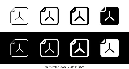 Editable vector pdf file document icon. Black, line style, transparent white background. Part of a big icon set family. Perfect for web and app interfaces, presentations, infographics, etc