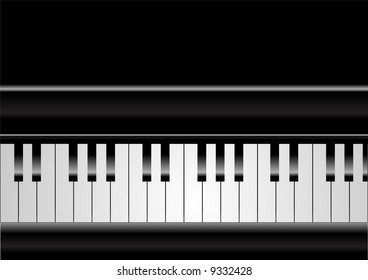 Editable vector piano background with space for your text.