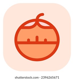 Editable vector pomodoro timer icon. Black, line style, transparent white background. Part of a big icon set family. Perfect for web and app interfaces, presentations, infographics, etc