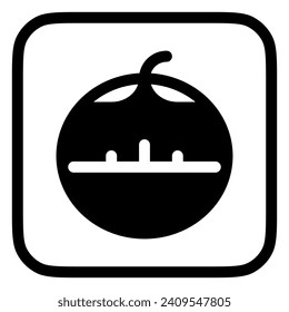 Editable vector pomodoro timer icon. Black, line style, transparent white background. Part of a big icon set family. Perfect for web and app interfaces, presentations, infographics, etc