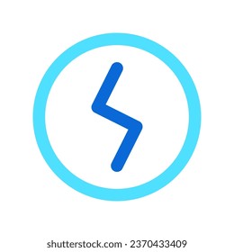 Editable vector power charging electric bolt icon. Black, line style, transparent white background. Part of a big icon set family. Perfect for web and app interfaces, presentations, infographics, etc