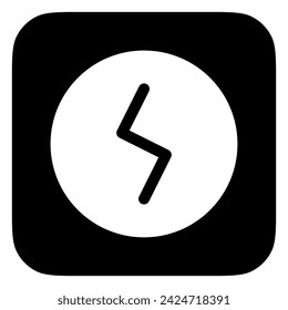 Icono de tornillo eléctrico de carga vectorial editable. Negro, estilo de línea, fondo blanco transparente. Parte de una gran familia de iconos. Perfecto para interfaces web y aplicaciones, presentaciones, infografías, etc
