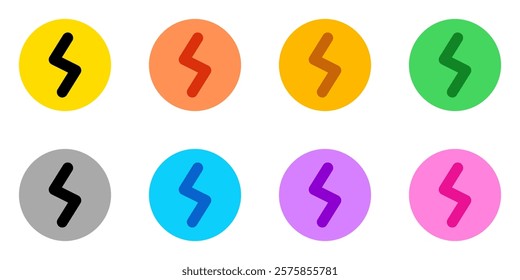 Editable vector power charging electric bolt icon. Black, line style, transparent white background. Part of a big icon set family. Perfect for web and app interfaces, presentations, infographics, etc