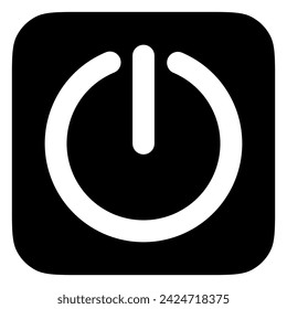 Editable vector power switch icon. Black, line style, transparent white background. Part of a big icon set family. Perfect for web and app interfaces, presentations, infographics, etc