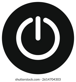 Editable vector power switch icon. Black, line style, transparent white background. Part of a big icon set family. Perfect for web and app interfaces, presentations, infographics, etc
