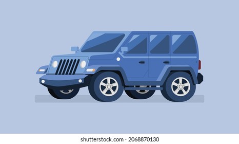 Editable vector of powerful and luxurious Hummer pickup