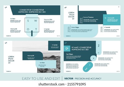 Editable vector presentation templates with design elements and infographics. Background for presentation. Vector Slide, flyer, report, marketing, advertising, annual report, banner