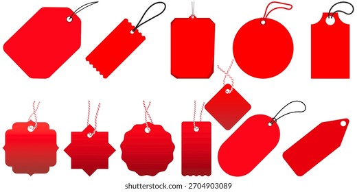Bearbeitbare Symbole für Vektor-Preisschilder. Satz von Preisschildern. Sammlung von Rabatt, Aufkleber bieten Verkauf Tags und Etiketten. Vektorgrafik.