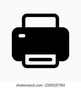 Editable vector print printer icon. Black, line style, transparent white background. Part of a big icon set family. Perfect for web and app interfaces, presentations, infographics, etc