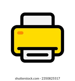 Editable vector print printer icon. Black, line style, transparent white background. Part of a big icon set family. Perfect for web and app interfaces, presentations, infographics, etc