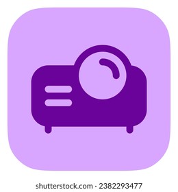Editable vector projector icon. Black, line style, transparent white background. Part of a big icon set family. Perfect for web and app interfaces, presentations, infographics, etc