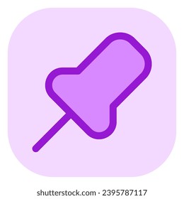Editable vector push pin icon. Black, line style, transparent white background. Part of a big icon set family. Perfect for web and app interfaces, presentations, infographics, etc