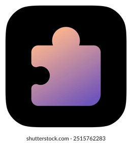 Editable vector puzzle piece plugin icon. Black, line style, transparent white background. Part of a big icon set family. Perfect for web and app interfaces, presentations, infographics, etc