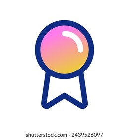 Editable vector quality validation emblem badge icon. Black, line style, white background. Part of a big icon set family. Perfect for web and app interfaces, presentations, infographics, etc