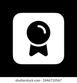 Editable vector quality validation emblem badge icon. Black, line style, white background. Part of a big icon set family. Perfect for web and app interfaces, presentations, infographics, etc