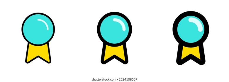 Editable vector quality validation emblem badge icon. Black, line style, white background. Part of a big icon set family. Perfect for web and app interfaces, presentations, infographics, etc