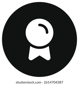Editable vector quality validation emblem badge icon. Black, line style, white background. Part of a big icon set family. Perfect for web and app interfaces, presentations, infographics, etc