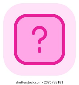 Editable vector question mark info square icon. Black, line style, transparent white background. Part of a big icon set family. Perfect for web and app interfaces, presentations, infographics, etc