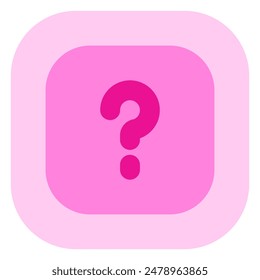 Editable vector question mark info square icon. Black, line style, transparent white background. Part of a big icon set family. Perfect for web and app interfaces, presentations, infographics, etc