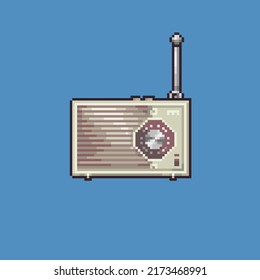 Editable vector radio pixel art illustration for game development,
game asset, web asset, graphic design, and printed purpose
