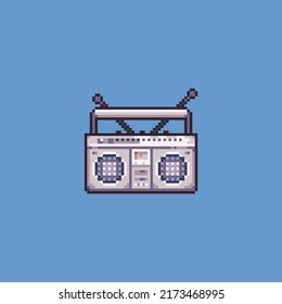 Editable vector radio pixel art illustration for game development,
game asset, web asset, graphic design, and printed purpose