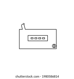 editable vector as receiver media icon in technology