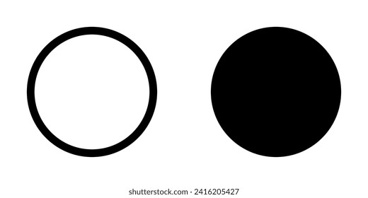 Editable vector record button icon. Black, transparent white background. Part of a big icon set family. Perfect for web and app interfaces, presentations, infographics, etc