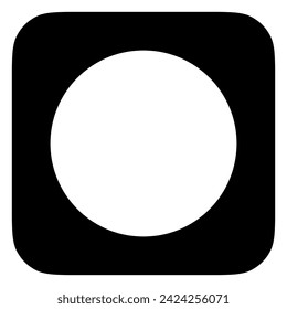 Editable vector record button icon. Black, transparent white background. Part of a big icon set family. Perfect for web and app interfaces, presentations, infographics, etc