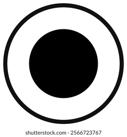 Editable vector record button icon. Black, transparent white background. Part of a big icon set family. Perfect for web and app interfaces, presentations, infographics, etc