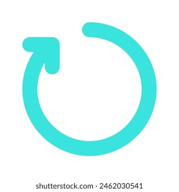 Editable vector refresh arrow icon. Black, line style, transparent white background. Part of a big icon set family. Perfect for web and app interfaces, presentations, infographics, etc