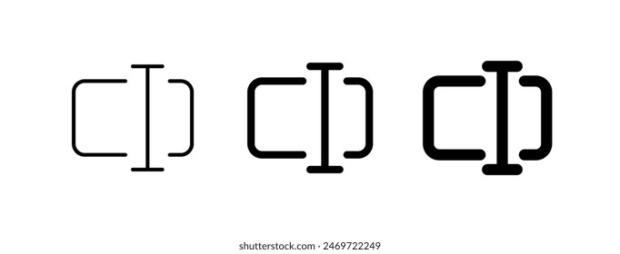 Editable vector rename edit text icon. Black, line style, transparent white background. Part of a big icon set family. Perfect for web and app interfaces, presentations, infographics, etc