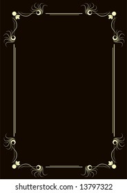 Editable vector retro style frame