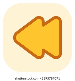 Editable vector rewind arrow icon. Black, transparent white background. Part of a big icon set family. Perfect for web and app interfaces, presentations, infographics, etc