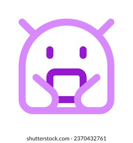 Editable vector robot icon. Black, line style, transparent white background. Part of a big icon set family. Perfect for web and app interfaces, presentations, infographics, etc