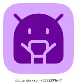 Editable vector robot icon. Black, line style, transparent white background. Part of a big icon set family. Perfect for web and app interfaces, presentations, infographics, etc