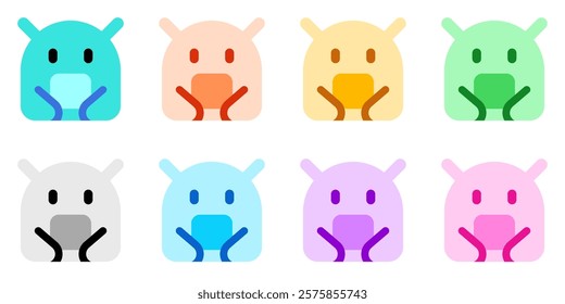 Editable vector robot icon. Black, line style, transparent white background. Part of a big icon set family. Perfect for web and app interfaces, presentations, infographics, etc