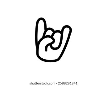 editable vector rock and roll symbol design illustration isolated on transparent background