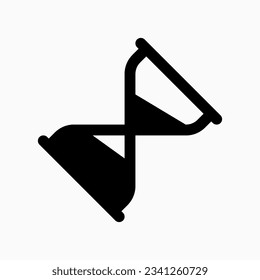 Editable vector rotating hourglass icon. Black, line style, transparent white background. Part of a big icon set family. Perfect for web and app interfaces, presentations, infographics, etc