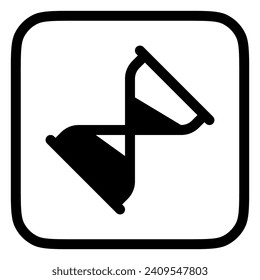 Editable vector rotating hourglass icon. Black, line style, transparent white background. Part of a big icon set family. Perfect for web and app interfaces, presentations, infographics, etc