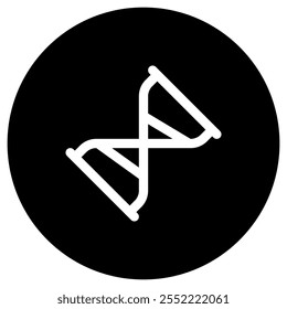 Editable vector rotating hourglass icon. Black, line style, transparent white background. Part of a big icon set family. Perfect for web and app interfaces, presentations, infographics, etc