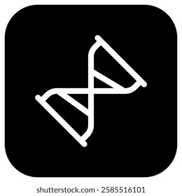 Editable vector rotating hourglass icon. Black, line style, transparent white background. Part of a big icon set family. Perfect for web and app interfaces, presentations, infographics, etc