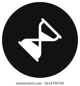 Editable vector rotating hourglass icon. Black, line style, transparent white background. Part of a big icon set family. Perfect for web and app interfaces, presentations, infographics, etc