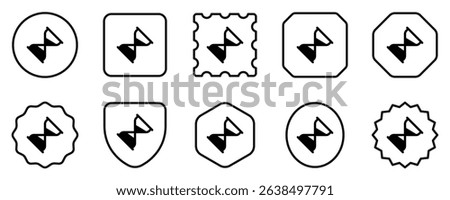 Editable vector rotating hourglass icon. Black, line style, transparent white background. Part of a big icon set family. Perfect for web and app interfaces, presentations, infographics, etc