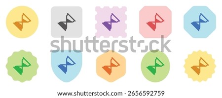 Editable vector rotating hourglass icon. Black, line style, transparent white background. Part of a big icon set family. Perfect for web and app interfaces, presentations, infographics, etc