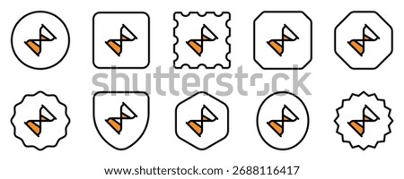 Editable vector rotating hourglass icon. Black, line style, transparent white background. Part of a big icon set family. Perfect for web and app interfaces, presentations, infographics, etc
